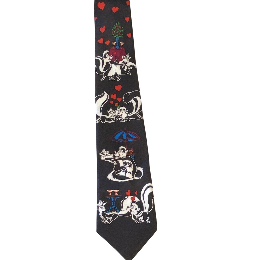 Looney Tunes Mania Men's Necktie Tie Polyester Pepe Le Pew Harts Fun 58"